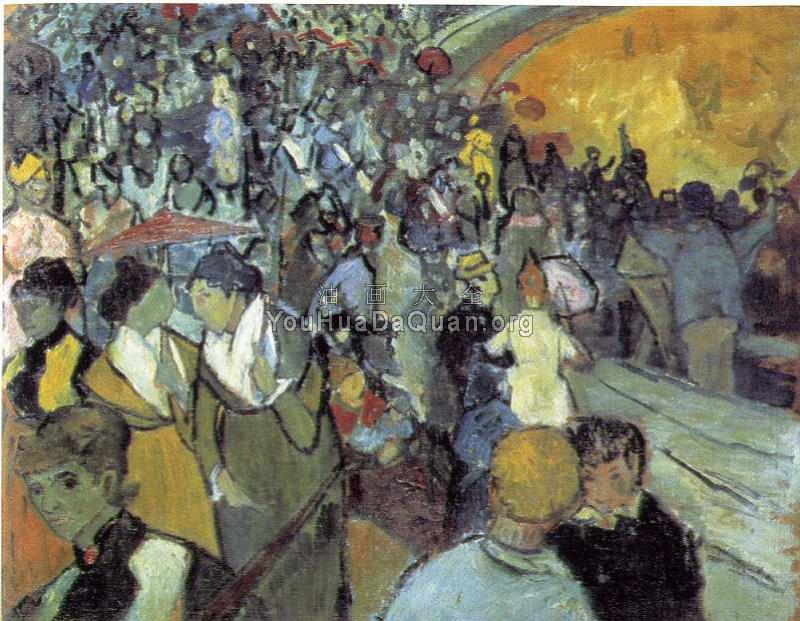 表演场外的观众 - 文森特·威廉·梵高